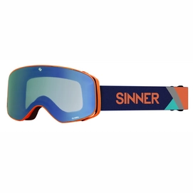 Ski Goggles Sinner Olympia Matte Orange / Full Blue Mirror