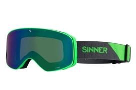Skibril Sinner Olympia Matte Neon Green Green Mirror