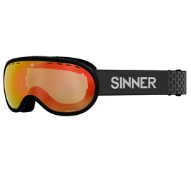 Skibril Sinner Vorlage Matte Black Double Red Sintrast Vent