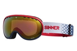 Ski Goggles Sinner Vorlage Matte Red Matte Dark Blue Red Mirror Vent