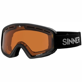 Masque de Ski Sinner Batawa OTG Matte Black Double Orange Vent 22