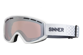 Ski Goggles Sinner Batawa OTG Matte White Orange Mirror Vent