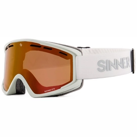 Masque de Ski Sinner Batawa OTG Matte White Double Orange Vent