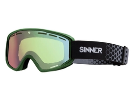 Ski Goggles Sinner Batawa OTG Matte Moss Green Green Mirror Vent