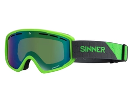 Ski Goggles Sinner Batawa OTG Matte Neon Green Green Mirror Vent