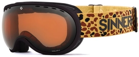 Skibril Sinner Vorlage S Mat Black Double Orange Vent