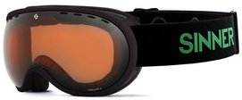 Skibril Sinner Vorlage S Matte Black/Green Double Orange Vent