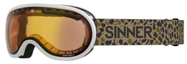Skibril Sinner Vorlage S Matte White / Gold Mirror Vent