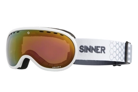 Skibril Sinner Vorlage S Matte White Red Mirror Vent