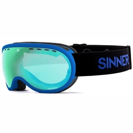 Skibril Sinner Vorlage S Matte Blue Double Full Blue Mirror Vent