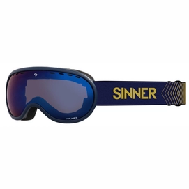 Skibrille Sinner Vorlage S Matte Dark Blue / Full Blue Mirror Vent
