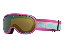 Ski Goggles Sinner Vorlage S Matte Bubblegum Pink Orange Mirror Vent