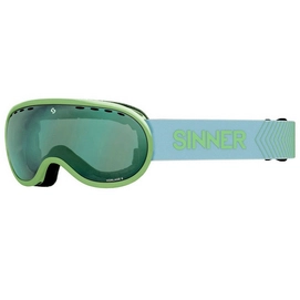 Skibril Sinner Vorlage S Matte Green Double Full Green Mirror Vent