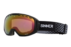 Skibril Sinner Mohawk Matte Black Red Mirror Vent