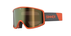 Ski Goggles Sinner Sin Valley Matte Orange Gold Mirror + Orange