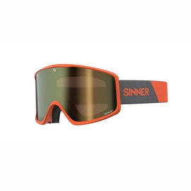 Ski Goggles Sinner Sin Valley+ Matte Orange Gold Mirror + Orange Sintec