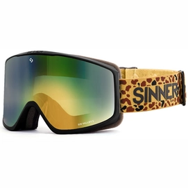 Skibril Sinner Sin Valley S Matte Black Double Gold Oil + Double Pink
