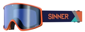 Ski Goggles Sinner Sin Valley S Matte Orange / Blue Mirror + Pink