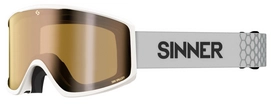 Skibril Sinner Sin Valley S+ Matte White / Gold Mirror + Orange Sintec