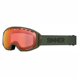 Masque de Ski Sinner Mohawk+ Matte Moss Green / Orange Sintrast Vent