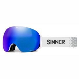 Skibril Sinner Avon Matte White / Blue Sintrast + Orange Sintrast