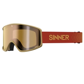 Lunettes de ski Sinner Sin Valley Matte Sand Double Gold Mirror + Double Pink