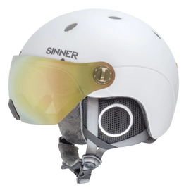 Ski Helmet Sinner Titan Visor Matte White Gold Mirror