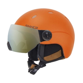 Ski Helmet Sinner Titan Visor Metallic Sunset Orange Blue Mirror