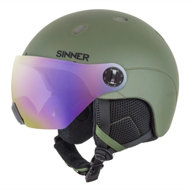 Skihelm Sinner Titan Visor Matte Moss Green Trans+