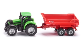 Siku Tractor Met Half-Pipe Kiepwagen