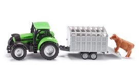 Siku Tractor Met Vee-Aanhangwagen