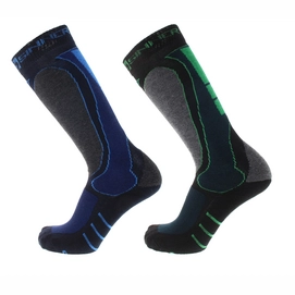 Skisocken Sinner Geo Blue Green (2 Paar)-Schuhgröße 39 - 41