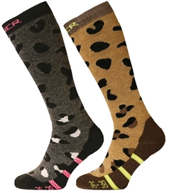 Chaussette de Ski Sinner  Placed Animal Double Pack Marron