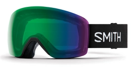 Masque de ski Smith Skyline Black / ChromaPop Everyday Green Mirror Noir