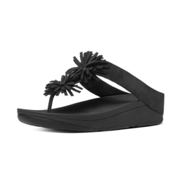 FitFlop Skyrocket Toe-Post Suede Black