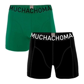 Boxershorts Muchachomalo Solid Black Green Herren (2-teilig)