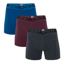 Boxershorts Muchachomalo Solid Navy Aubergine Light Blue (3er Set) Herren-XL