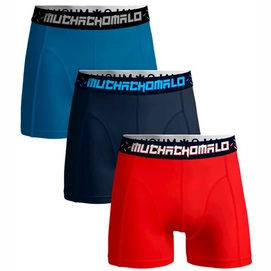 Boxers Muchachomalo Solid Men Red Blue Dark Blue 3-Pack