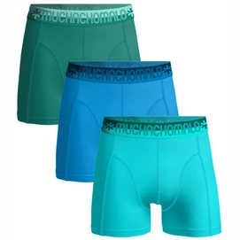 Boxer Shorts Muchachomalo Solid Men Light Blue Blue Dark Green (3-Pack)