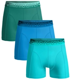 Caleçon Muchachomalo Solid Boys Light Blue Blue Dark Green 3-Pack