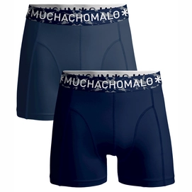 Boxershort Muchachomalo Men Short Solid Blue/Blue (2-pack)-S