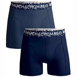 Boxershorts Muchachomalo Short Solid Boys Blue/Blue (2er-Pack)-Größe 122 / 128