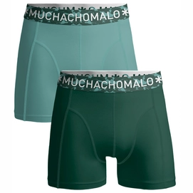 Boxershort Muchachomalo Men Short Solid Green/Green (2-pack)