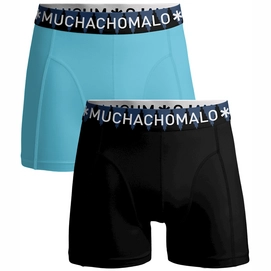 Boxershort Muchachomalo Boys Short Solid Black/Blue (2-pack)