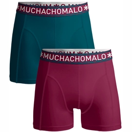 Boxershort Muchachomalo Boys Short Solid Red/Green (2-pack)