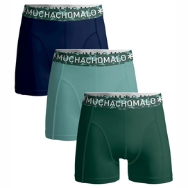 Boxershort Muchachomalo Men Short Solid Green/Green/Blue (3-pack)-S