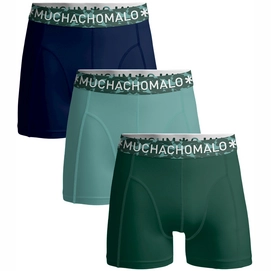 Boxershort Muchachomalo Boys Short Solid Green/Green/Blue (3-pack)-Maat 104