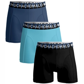 Boxershort Muchachomalo Boys Short Solid Black/Blue/Blue (3-pack)