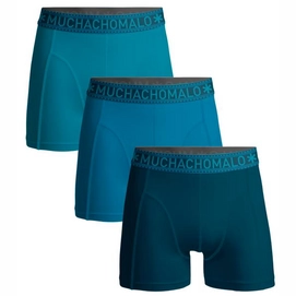Boxershort Muchachomalo Men Short Solid Blue/Blue/Blue (3-Pack)-S
