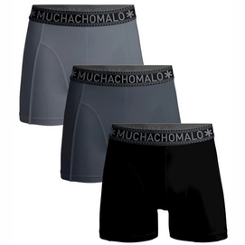 Boxershort Muchachomalo Men Short Solid Black/Grey/Grey (3-Pack)-XXL